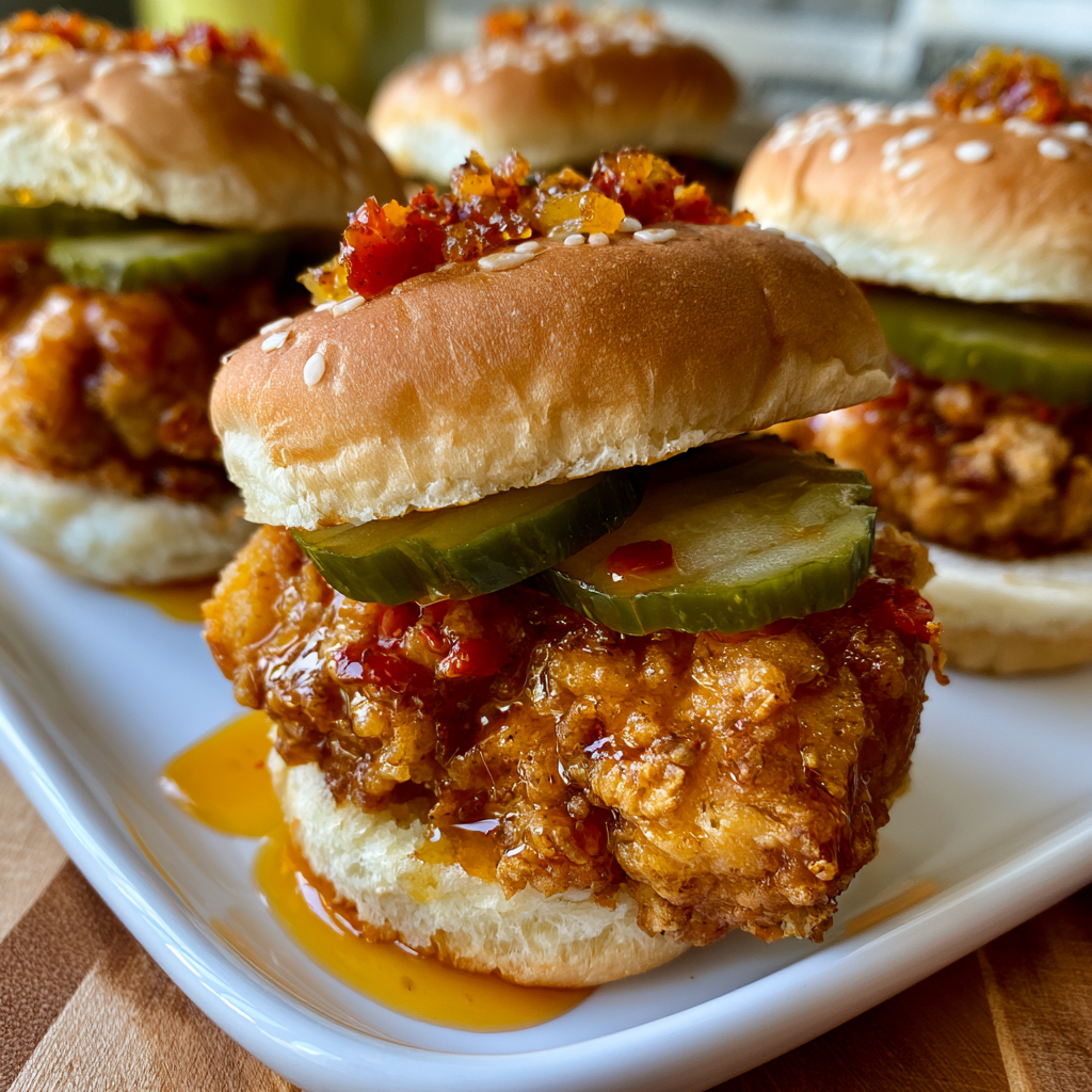 hot honey chicken sliders recipe