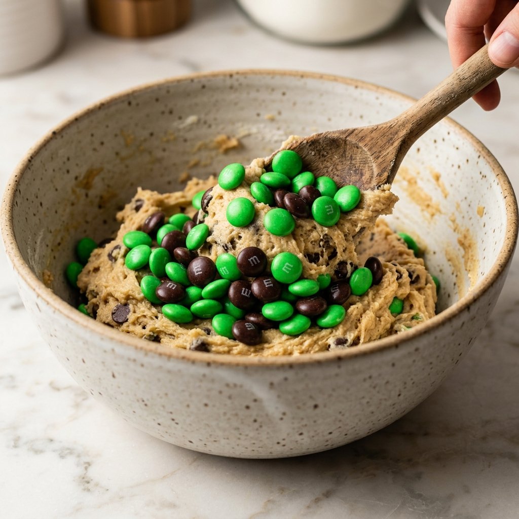 Step 6: Add M&M Mint Candies