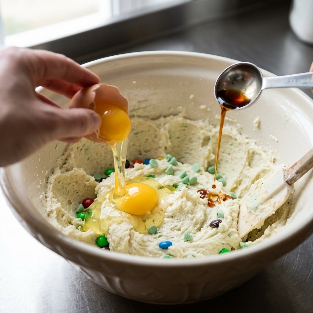 Step 4: Add Eggs And Vanilla