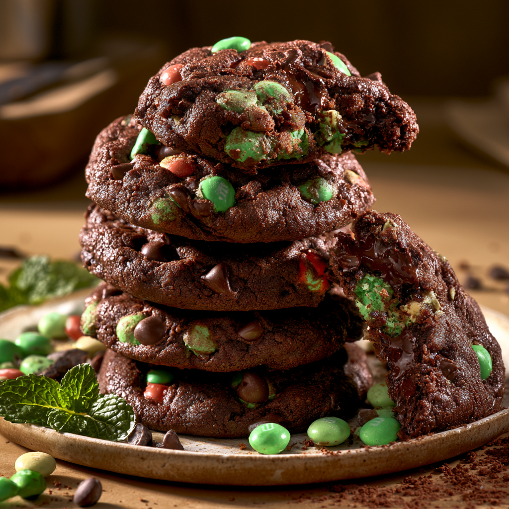 M&M Mint Cookies Recipe