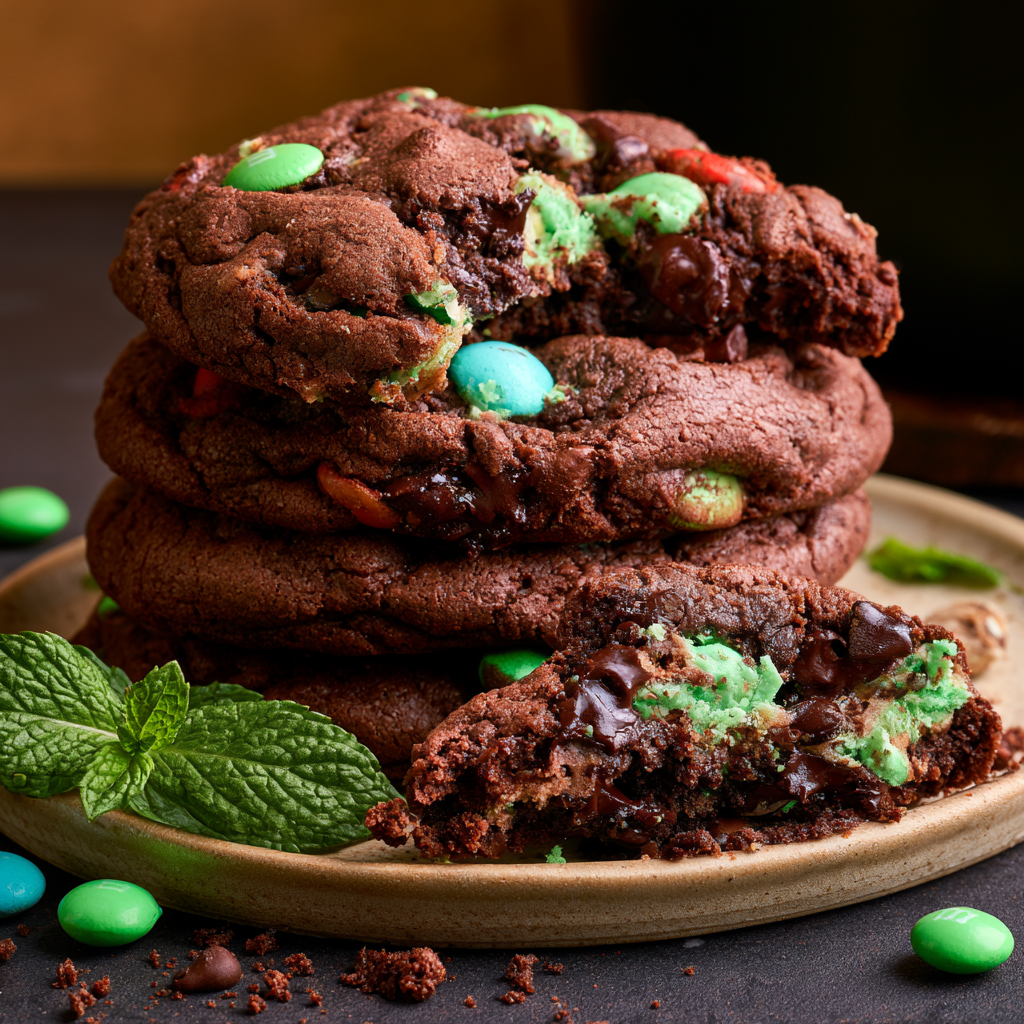 M&M Mint Cookies Recipe