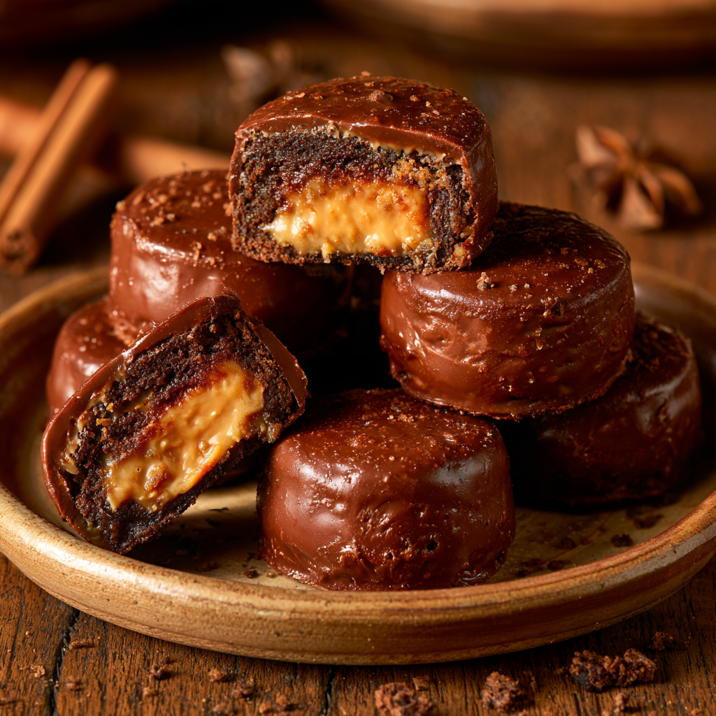 Chocolate honey cake batter with cinnamon and warm spices