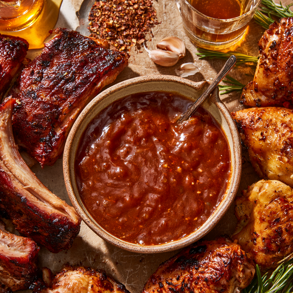 Honey Bourbon BBQ Sauce Recipe