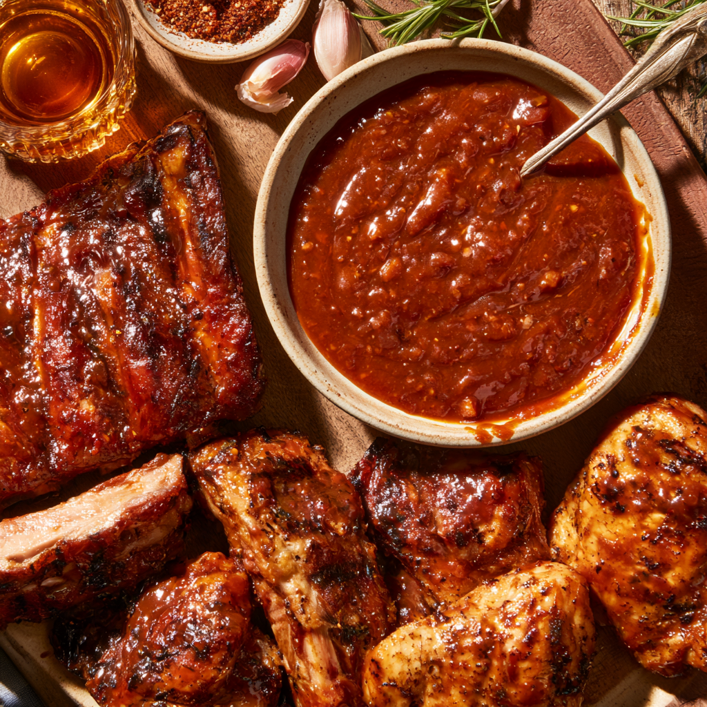 Honey Bourbon BBQ Sauce Recipe