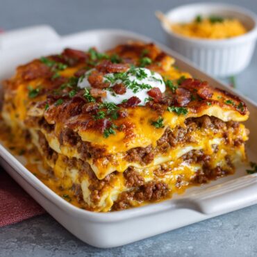 bacon cheeseburger lasagna recipe