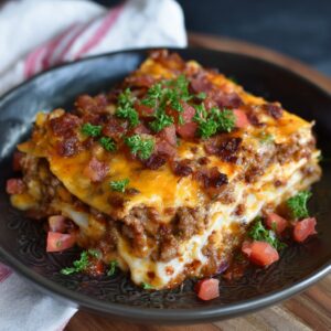 bacon cheeseburger lasagna recipe