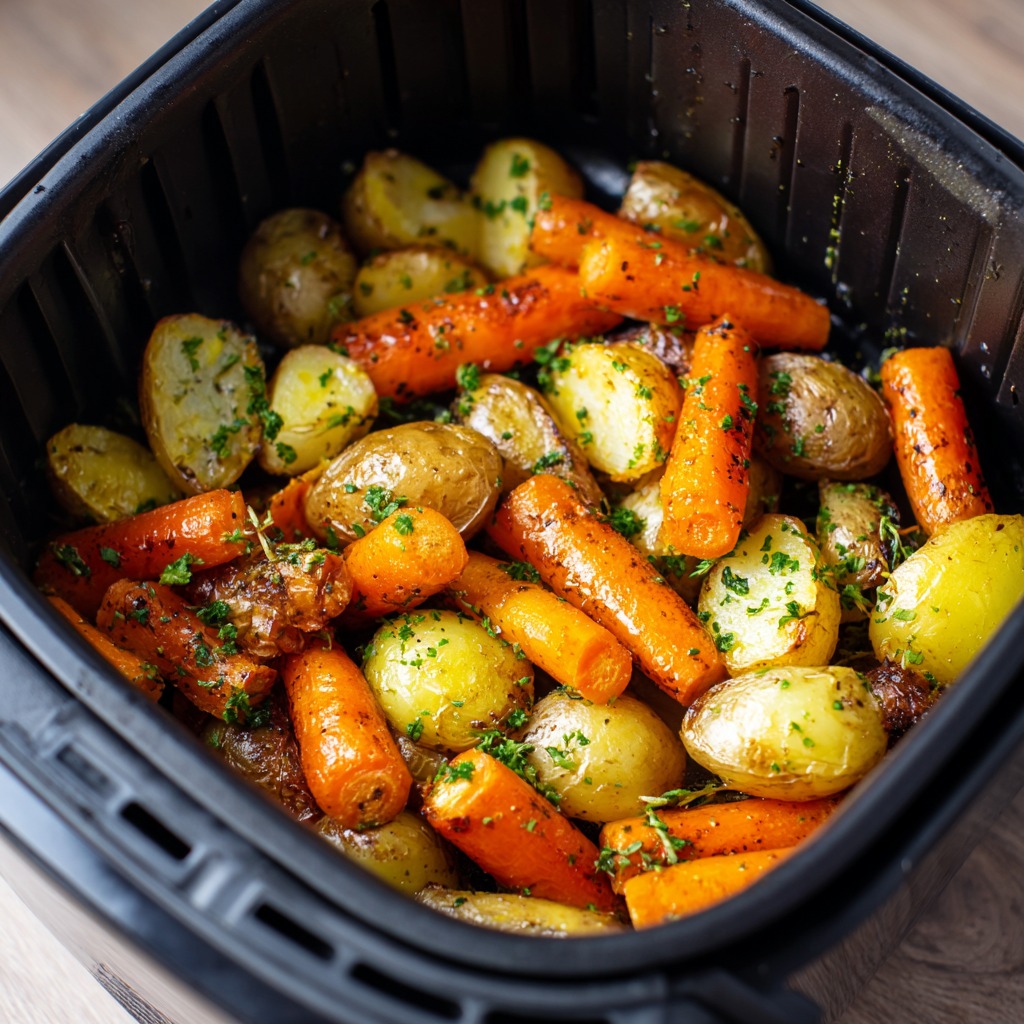 Carrots and Potatoes in Air Fryer