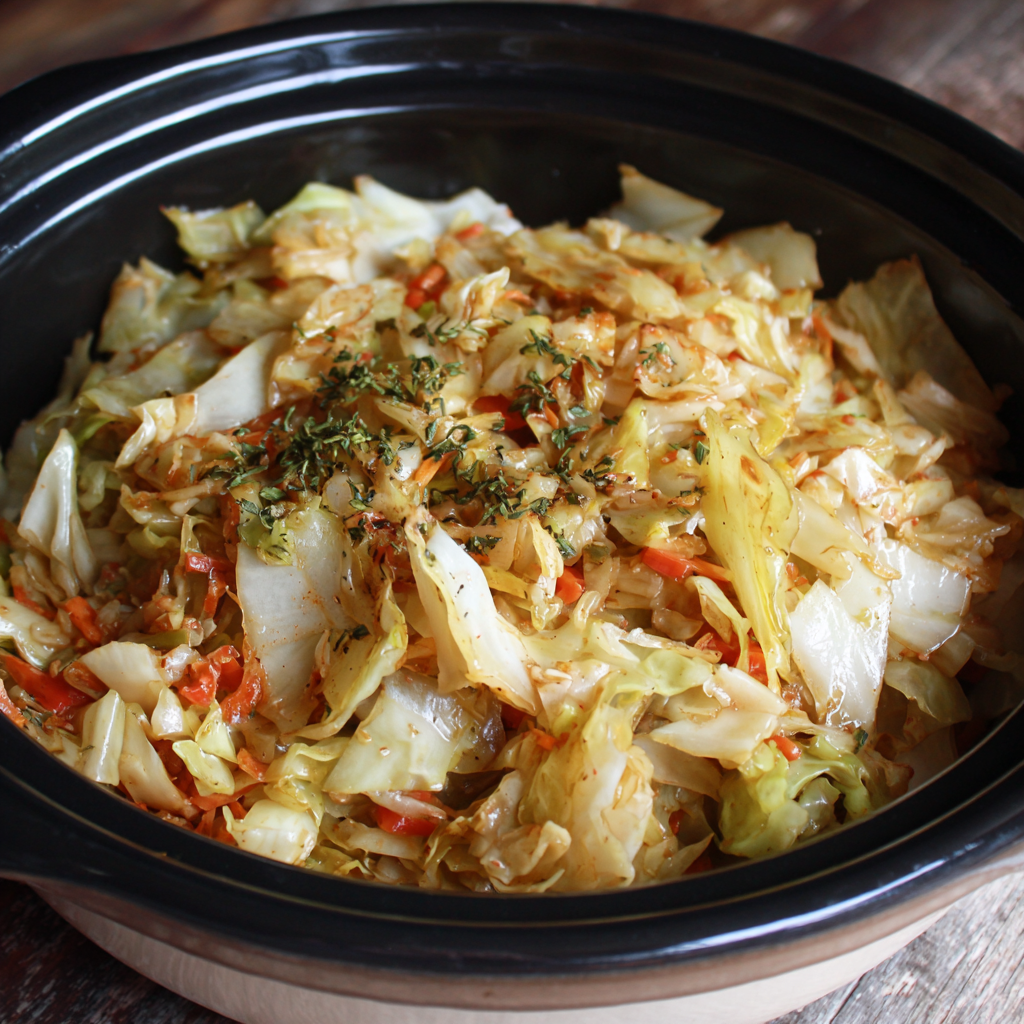 Cabbage in The Crock Pot Recipe