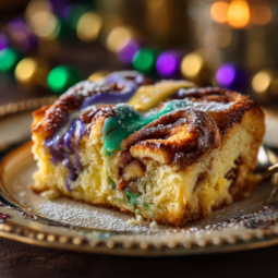 King Cake Bread Pudding Recipe