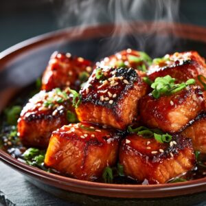 Hot Honey Salmon Bites Recipe