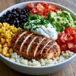 High Protein Chicken Burrito Bowl Recipe