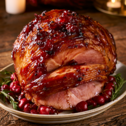 Cherry Bourbon Glazed Ham Recipe