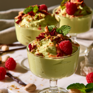 vegan pistachio cream dessert