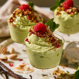 vegan pistachio cream dessert