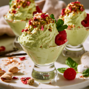 vegan pistachio cream dessert