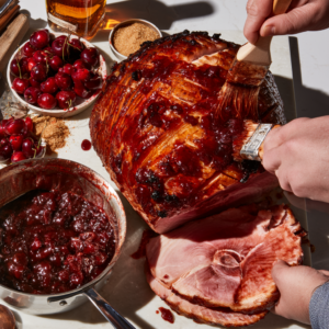 Cherry Bourbon Glazed Ham Recipe