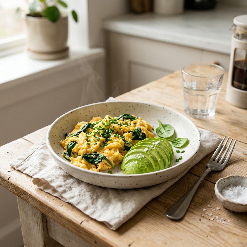 Breakfast bowl with eggs